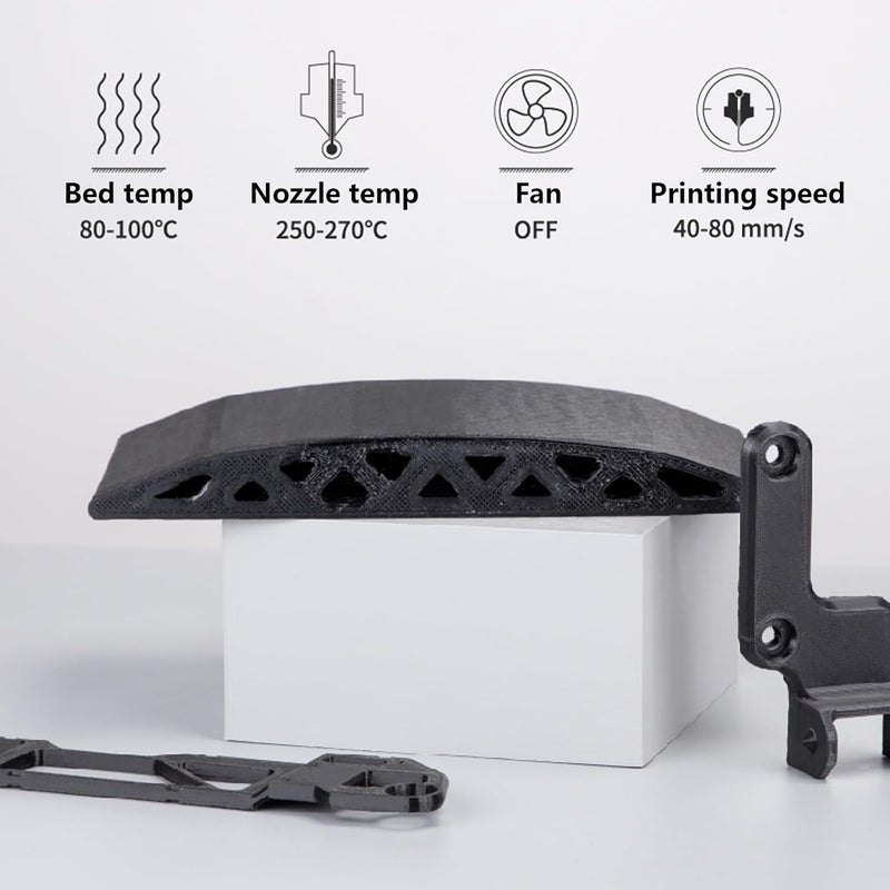 Protomont TECHNOLOGIES Filamont 3D Printer Filament Premium Plus 3D Printing Filament, Compatible with Most FDM Printers (K8 Clear Black) - Image 3