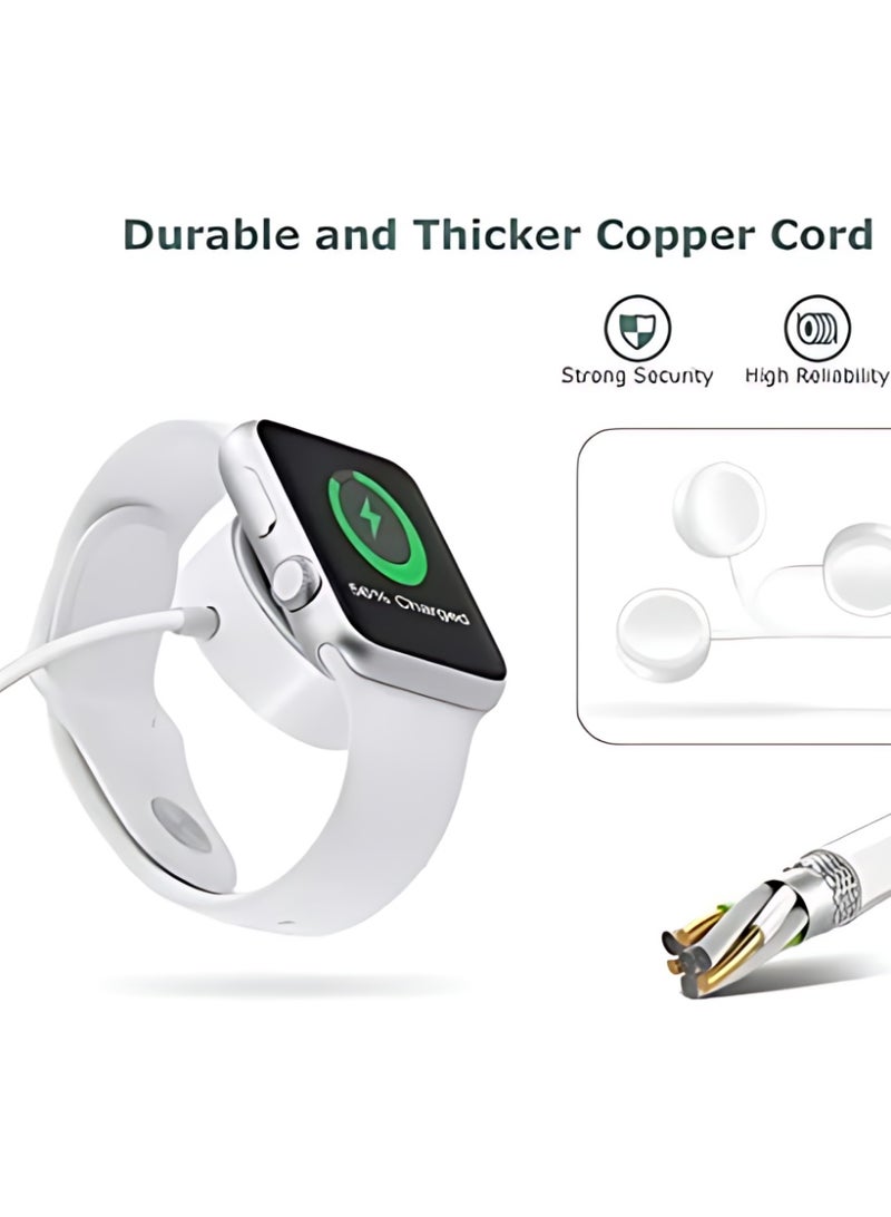 كابل شحن ساعة USB-C سريع، كابل شحن مغناطيسي متوافق مع سلسلة الساعة 9 / 8 / 7 / ألترا / ألترا 2 / SE 2 / 6 / 5 / 4 / 3 / 2 / 1 / SE 1، بطول 1 متر - view 2