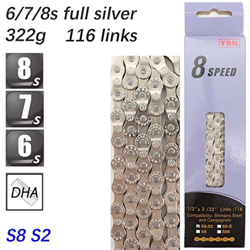 DJC Components DJC Bike Chain 6 7 8 Speed for Road Bike MTB Mountain with Quick Link YBN for Shimano Sram System and KMC - Image 2