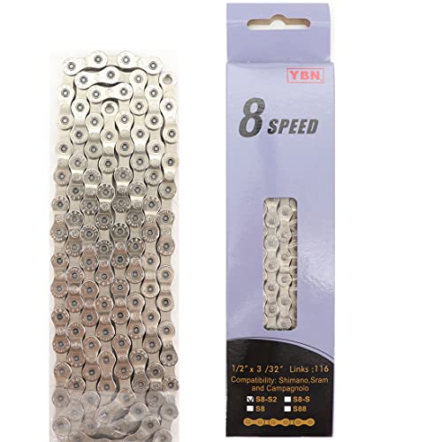 DJC Components DJC Bike Chain 6 7 8 Speed for Road Bike MTB Mountain with Quick Link YBN for Shimano Sram System and KMC - Image 1