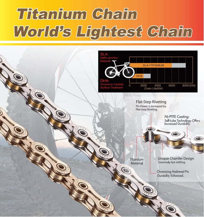 DJC Components DJC Bike Chain 6 7 8 Speed for Road Bike MTB Mountain with Quick Link YBN for Shimano Sram System and KMC - Image 4