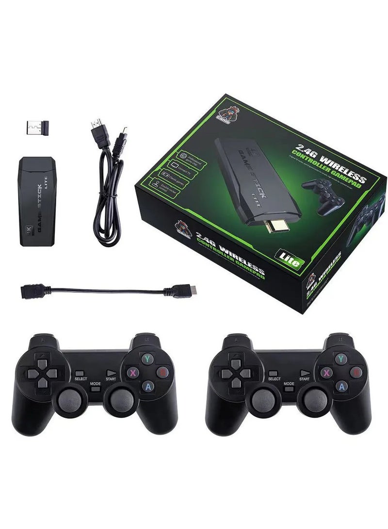 Video Game Stick Lite 4k Ultra HD 2.4g Wireless Controller 2 Wireless Control 10000 Games 64gb Retro Classic Gamepad - Image 1
