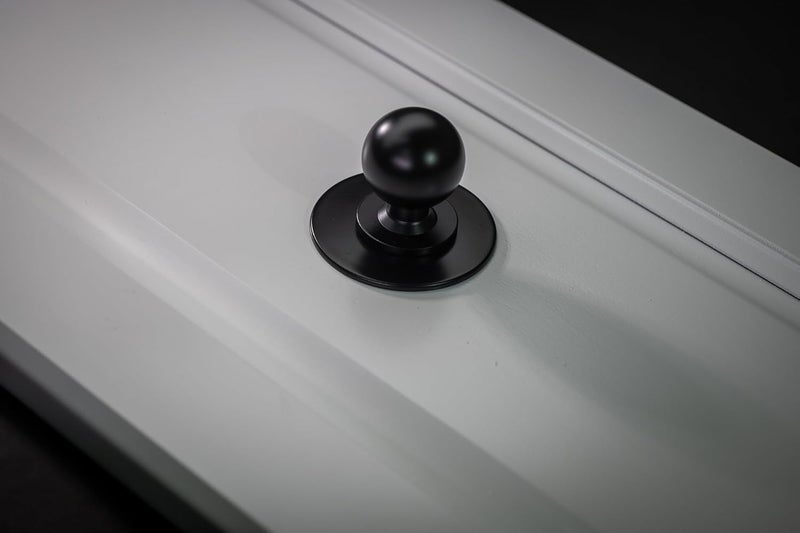 trust4care 4-Pack Black Large Rosette Backplate of Bifold Closet Cabinet Door Knob, 2-1/3 Inch Circle Escutcheon Back Plates for Bi Fold Doorknobs Barn Handles Pulls, Thick Round Wide Base Washers - Image 3