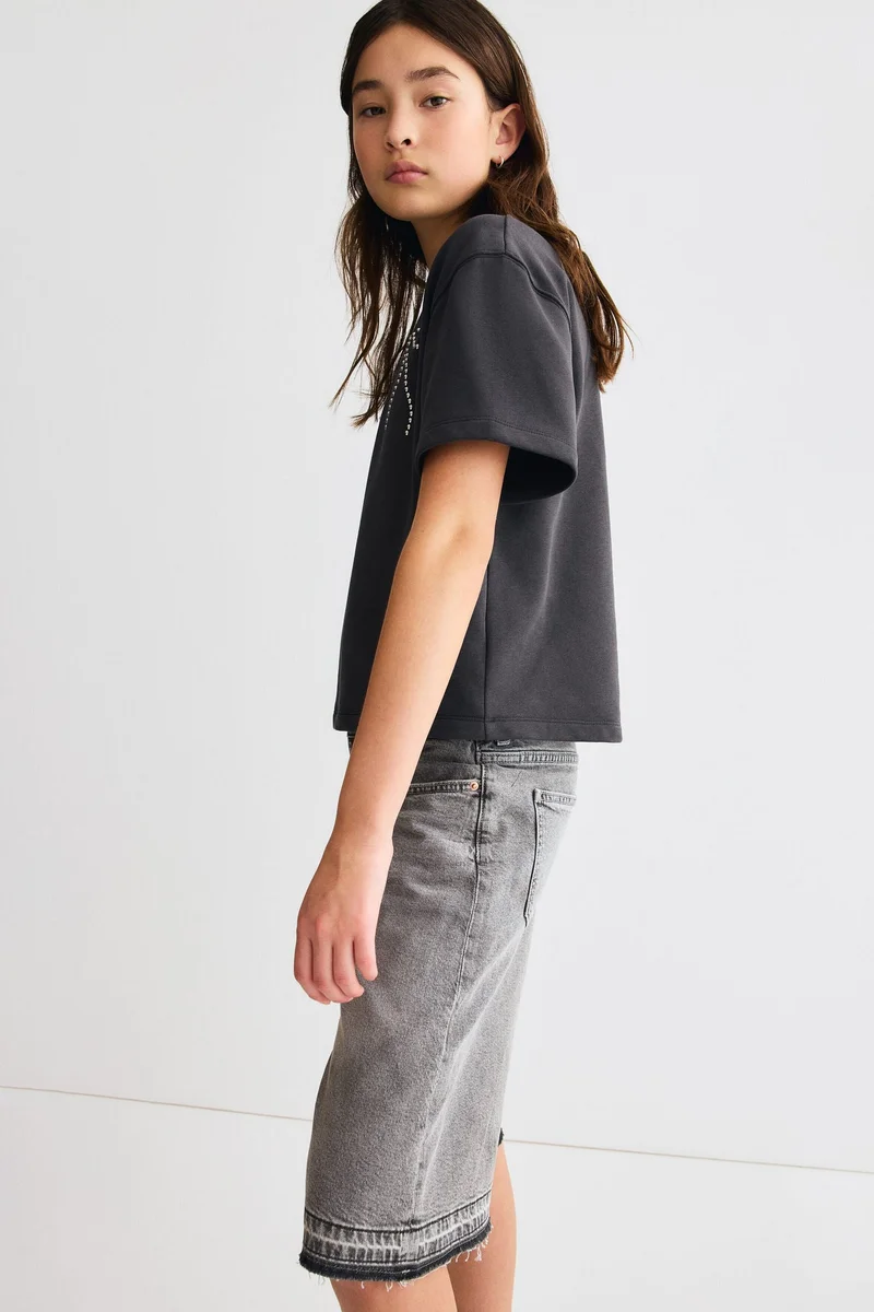 H&M Wide Leg Low Denim shorts