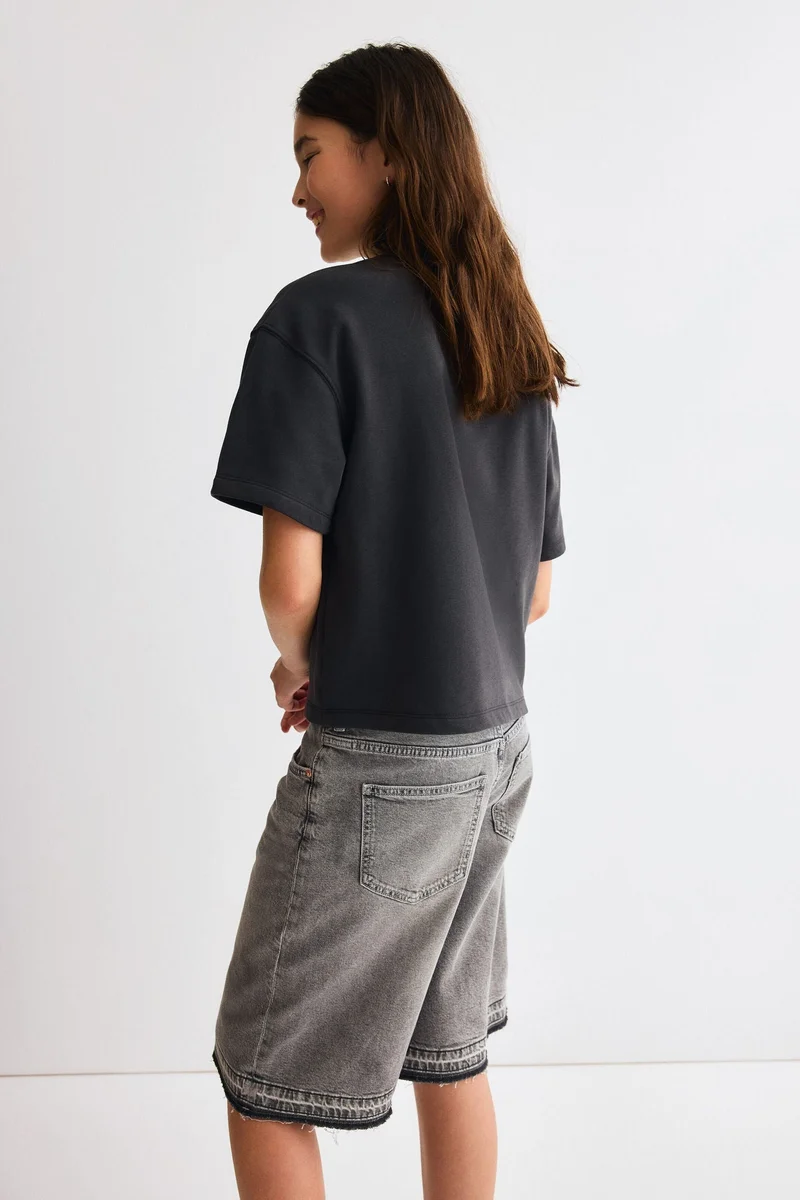 H&M Wide Leg Low Denim shorts