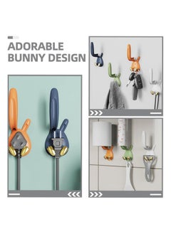 CMGTYYD 3Pcs Cute Rabbit Toothbrush Cup Holder Cup Holders for Home Toothbrush Cup Organizer Cup Organizing Hook Tooth Brush Mug Holder Toilet Cup Storage Rack Cup Shower Holder Wall Hooks  - Image 2