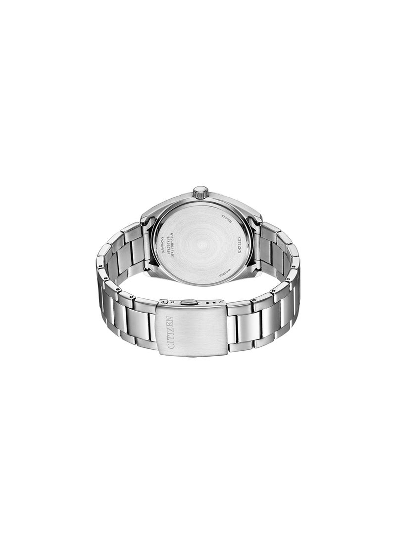 CITIZEN ساعة يد ستانلس ستيل بعقارب دائرية الشكل للرجال BI5110-54A - 41 ملم  - Image 2