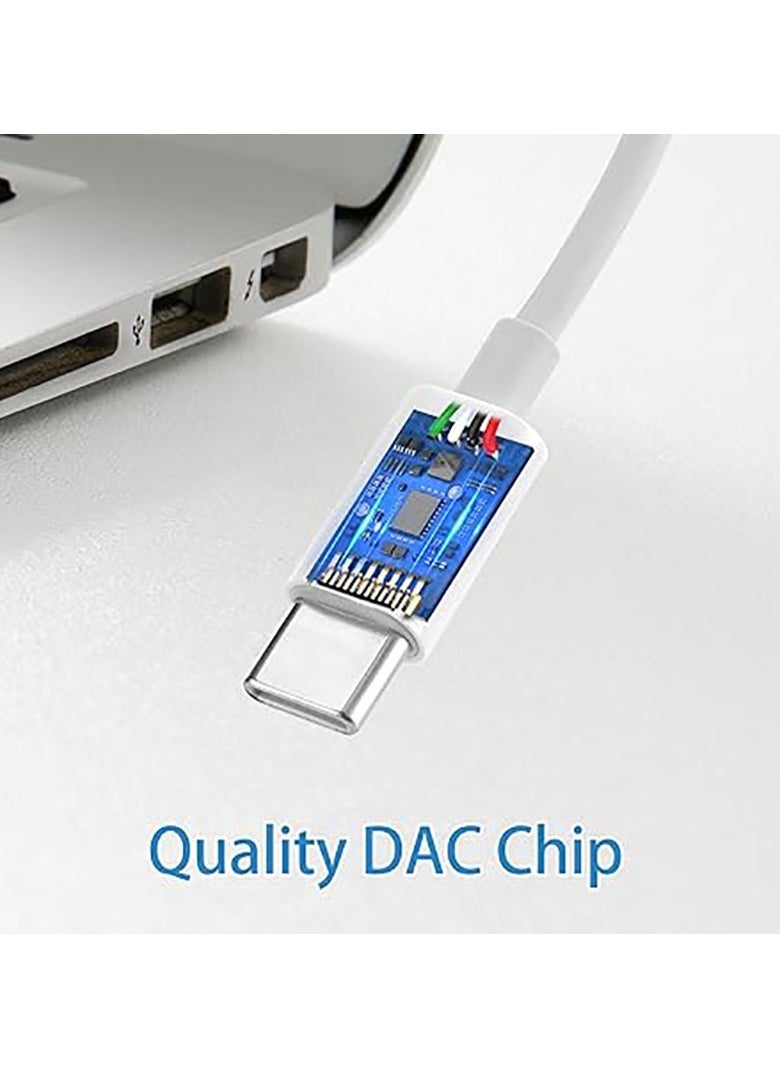 Generic - USB C to Lightning headphone audio adapter for iPhone 15 Plus/Pro Max,Type C Revolution female Lightning headphone Converter (supports voice) for iPad Air Mini MacBook, does not support charging dat - Image 1