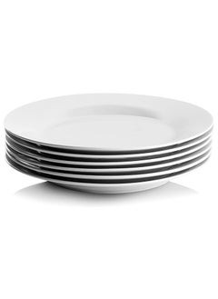 Set Of 6 Premium White Porcelain Dinner Plates | Round Flat & Deep Serving Plates For Serving Meat, Dessert, Salad Or Soup | Scratch Resistant Dishwasher Safe White â€Ž20 X 20 X 2 Cm - pzsku/ZA978CAD555D1A323D63AZ/45/_/1707912986/4c1a6535-4872-4647-8acb-46d3f13f49c4