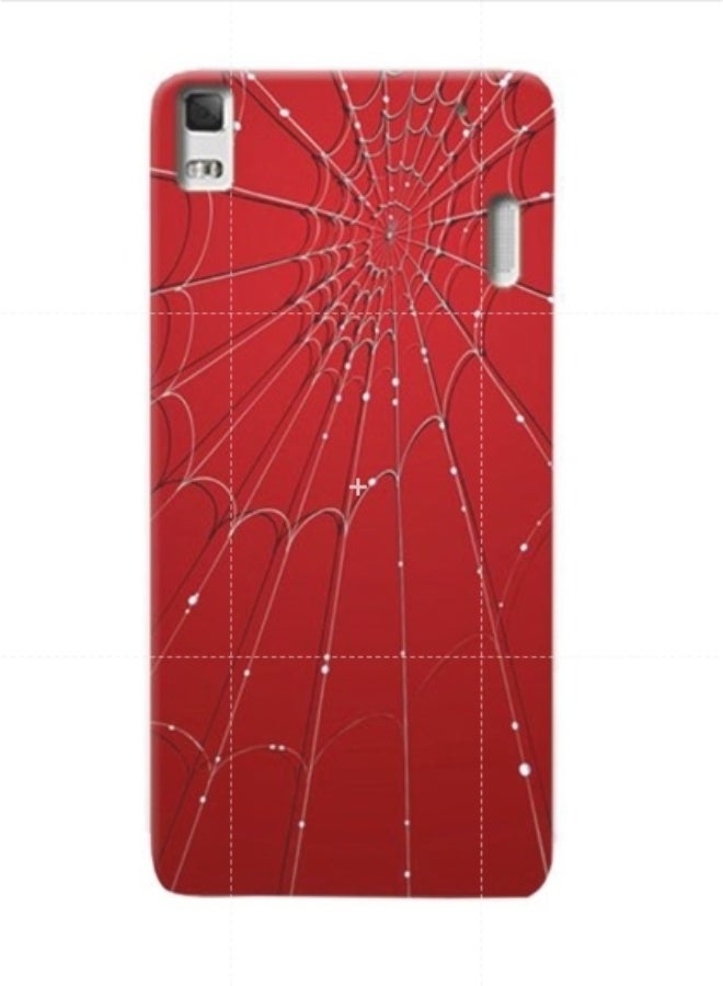 Thermoplastic Polyurethane Spider Web Pattern Case Cover For Lenovo A7000 Red