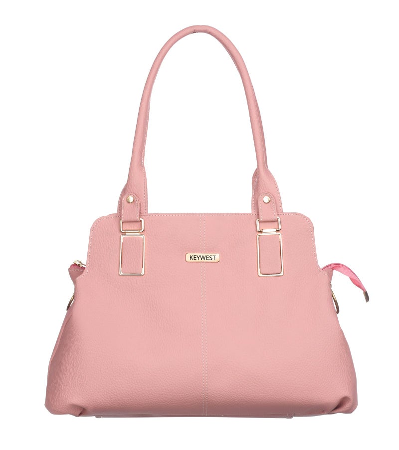 Keywest Women's Pheonix Satchel Tote Handbag for Women | Ladies purse | Stylish Shoulder Bag | Gift For Woman | Light Pink - Image 1