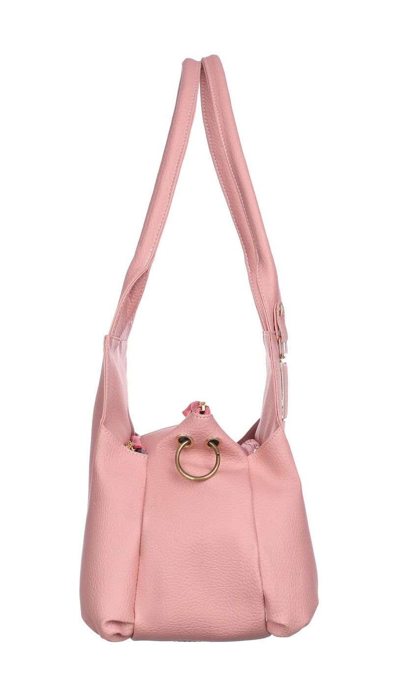 Keywest Women's Pheonix Satchel Tote Handbag for Women | Ladies purse | Stylish Shoulder Bag | Gift For Woman | Light Pink - Image 3
