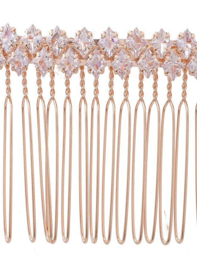 VOYLLA Royal Romance Inanna Comb Pin Hair Accessories|Comb Pin Hair Accessories For Women|Women Hair Accessories|Gift For Women|American Diamond|Wedding|Cocktail|Love|Heart|Party|Valentine Gift - Image 5
