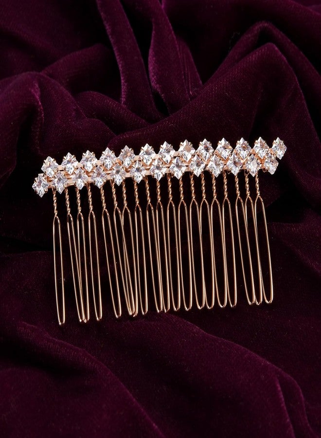 VOYLLA Royal Romance Inanna Comb Pin Hair Accessories|Comb Pin Hair Accessories For Women|Women Hair Accessories|Gift For Women|American Diamond|Wedding|Cocktail|Love|Heart|Party|Valentine Gift - Image 3