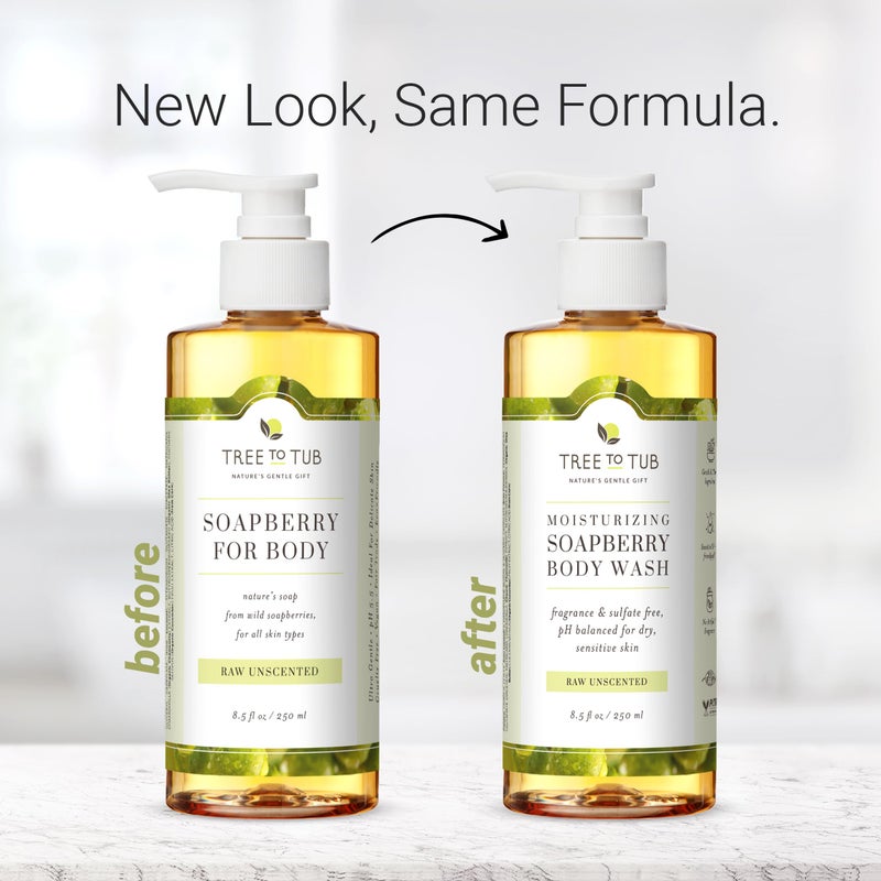 Tree to Tub Unscented Body Wash for Sensitive Skin & Dry Skin - Moisturizing pH Balanced Fragrance Free Body Wash, Hydrating Sulfate Free Body Soap for Women & Men w/Organic Shea Butter, Natural Aloe - Image 4