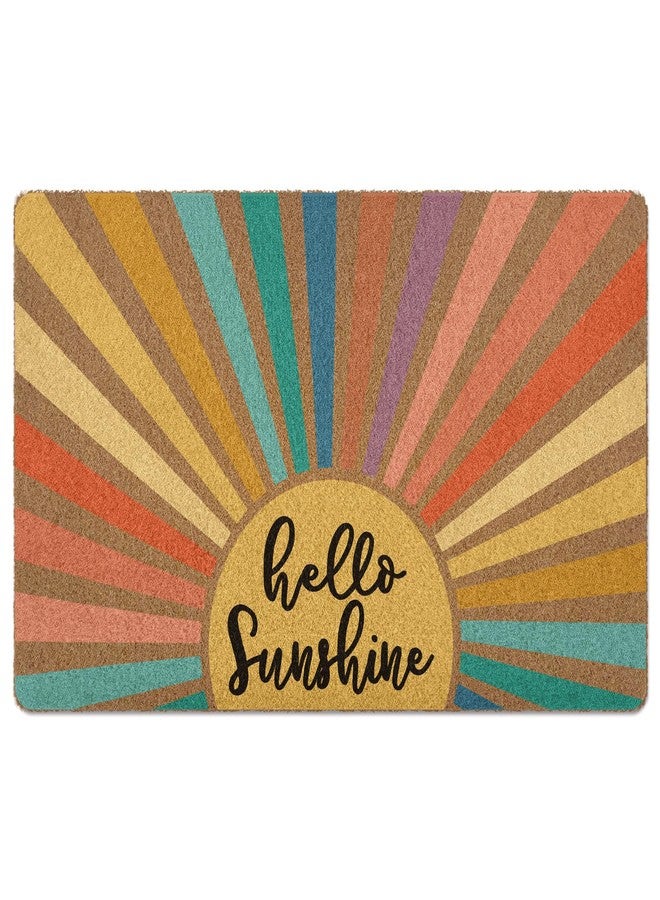 XLDLIOO Boho Sunshine Door Mat, Spring Doormats, Classroom Welcome Mat, Summer Hello Sunshine Welcome Front Door Mat Indoor Outdoor Entrance, Boho Artificial Coir Doormat Rugs for Patio 30x17in - Image 1