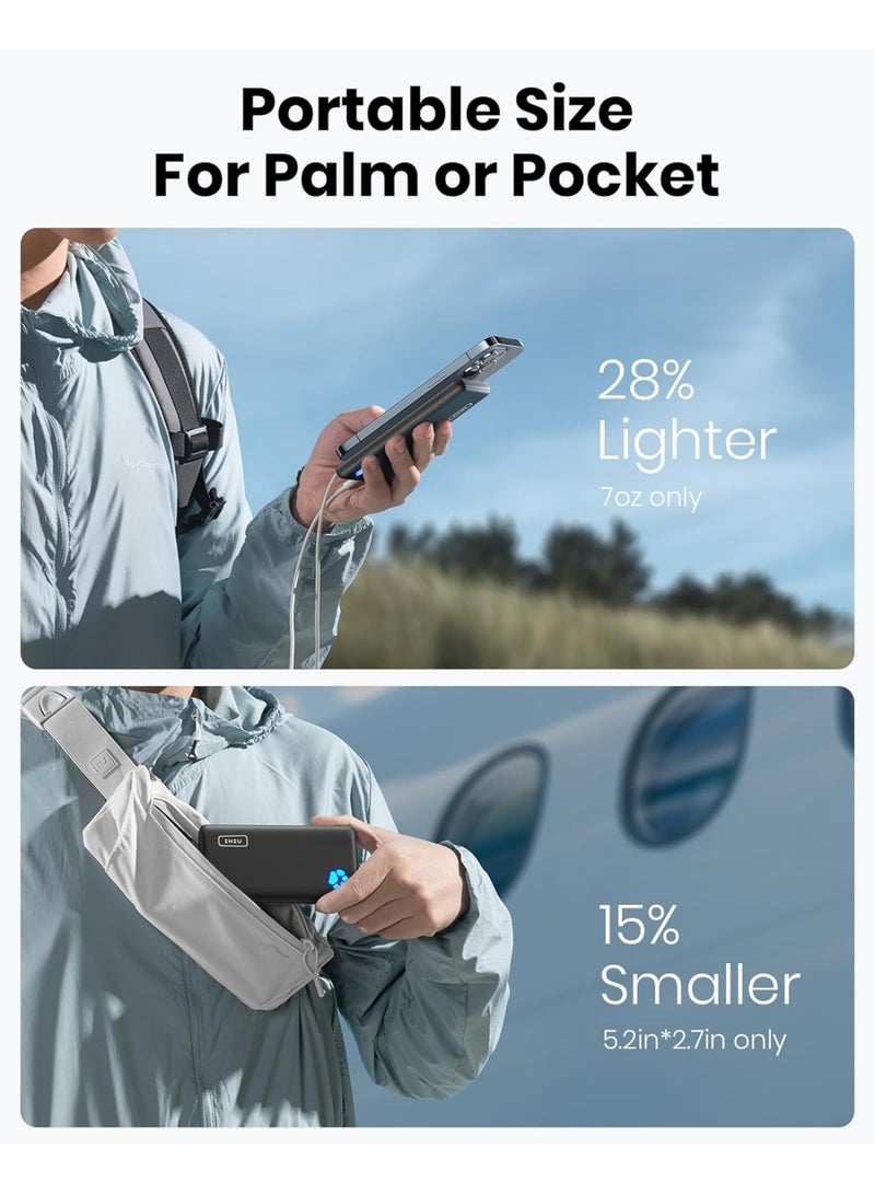 INIU Power Bank, USB C in&out Slimmest 10000mAh Portable Charger, Triple 3A High-Speed Charge External Battery Pack, Flashlight Phone Charger for iPhone 16 15 14 13 12 11 X Samsung S22 S21 Google iPad - Image 3