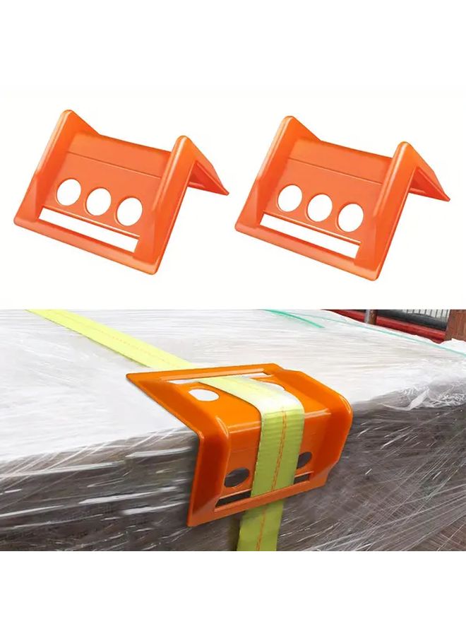2pcs V Shaped Plastic Tie Down Edge Protectors For Cargo Loads And Shipping - Image 1