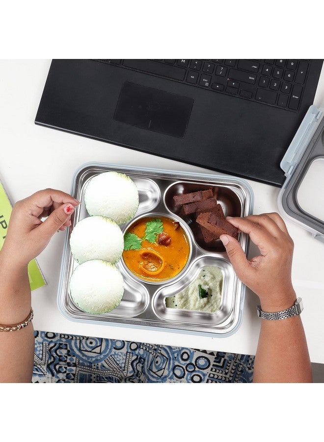 Femora High Stainless Steel, 4 Compartment Container Lunch Box for Office-College-School - (4 Pots)… - Image 3