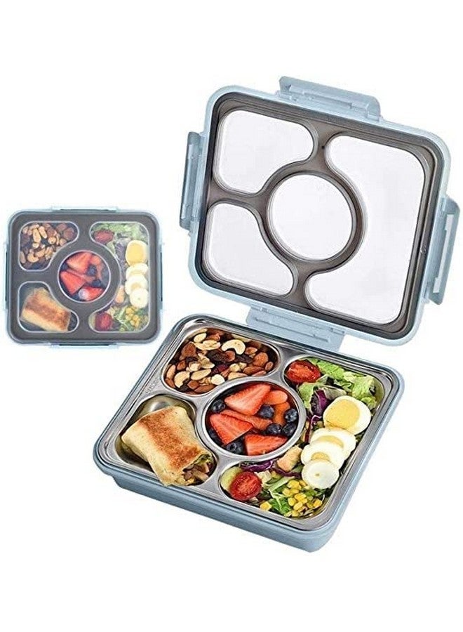 Femora High Stainless Steel, 4 Compartment Container Lunch Box for Office-College-School - (4 Pots)… - Image 1