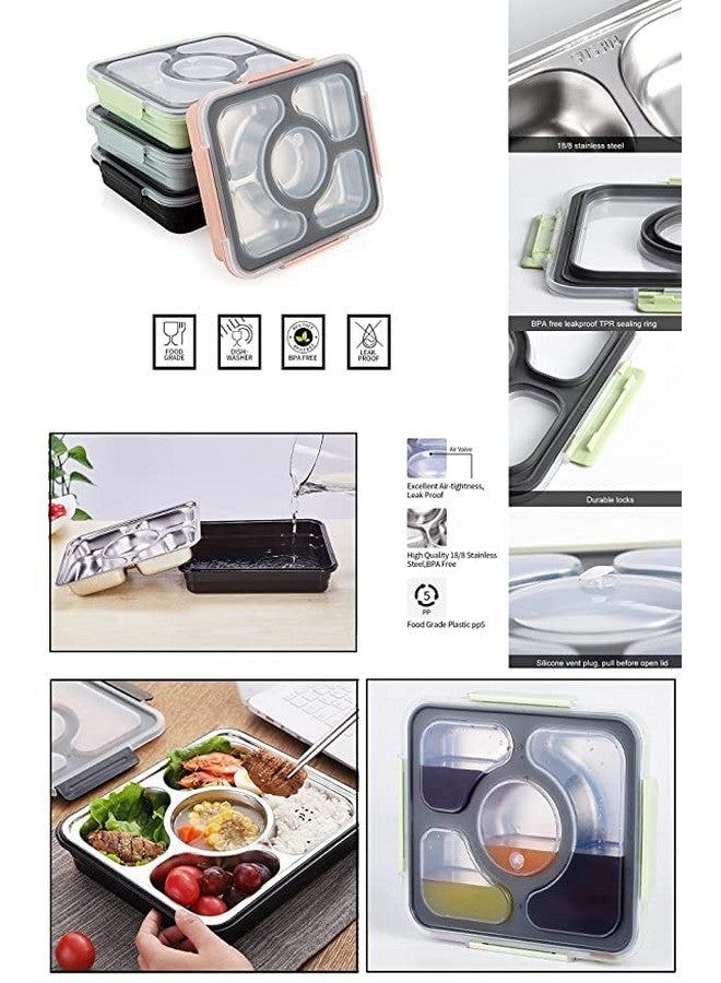 Femora High Stainless Steel, 4 Compartment Container Lunch Box for Office-College-School - (4 Pots)… - Image 4