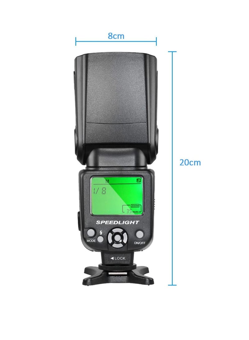 Coopic COOPIC CF580EX N LCD Display Speedlite Flash Wireless GN56 5500K TTL Flash Compatible with all NIKON Cameras - Image 4