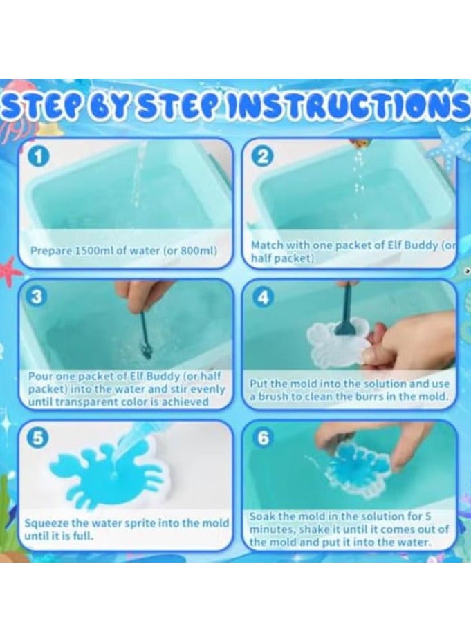 PQETBV Magic Water Gel Pearl Toy, Magic Water Elf Toy for Kids, Creative 3D Magic Water Elf Set, Water Play Set for Boys Girls - Image 4