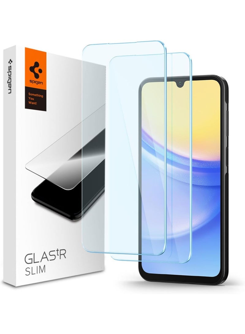 Spigen Glastr Slim for Samsung Galaxy A15 / A15 5G & Galaxy A25 5G Screen Protector Premium Tempered Glass - Case Friendly [2 Pack] - Image 1