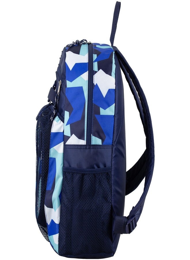 FUEL Lunch Backpack Set Water Resistant Bookbag Bag Soft Reusable Insulated Cooler Lunch Box Thermal Travel Office Lunch Bag, Blue Jagged Shape - Image 4