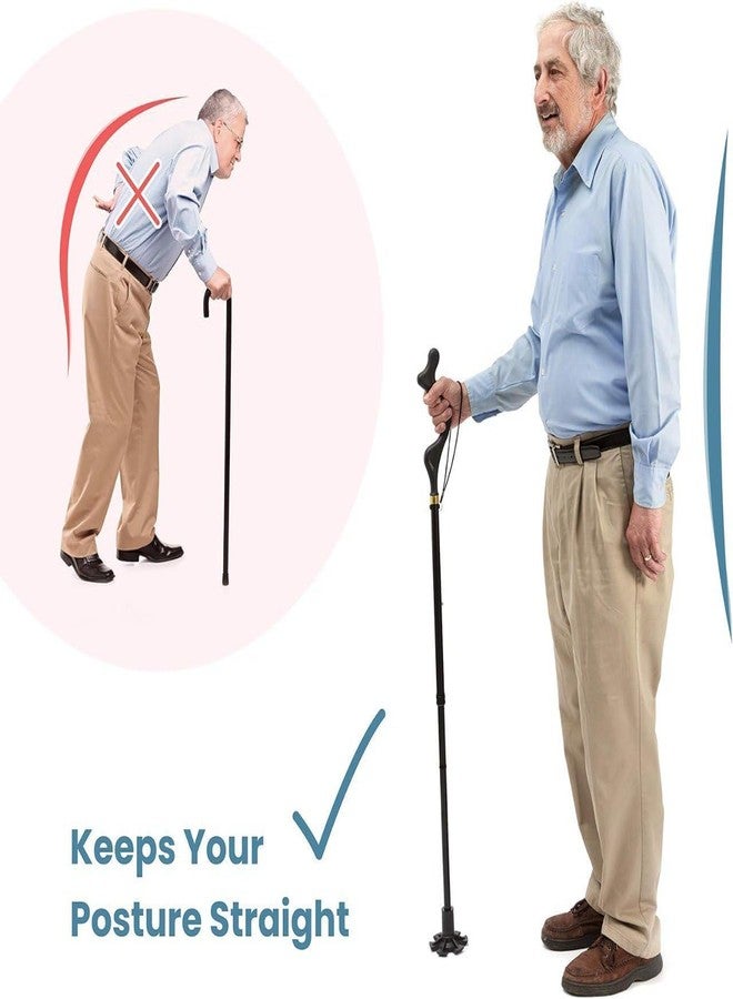 BIRZAR Walking Cane for Men and Walking Canes for Women Special Balancing - Cane Walking Stick Have 10 Adjustable Heights - self Standing Folding Cane, Comfortable and Lightweight - Image 5