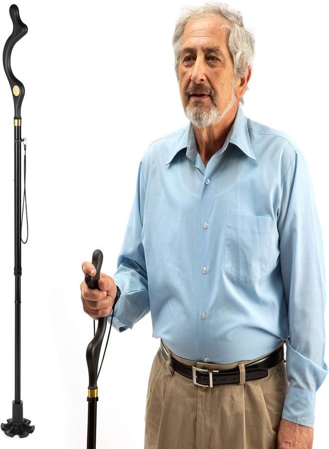 BIRZAR Walking Cane for Men and Walking Canes for Women Special Balancing - Cane Walking Stick Have 10 Adjustable Heights - self Standing Folding Cane, Comfortable and Lightweight - Image 1