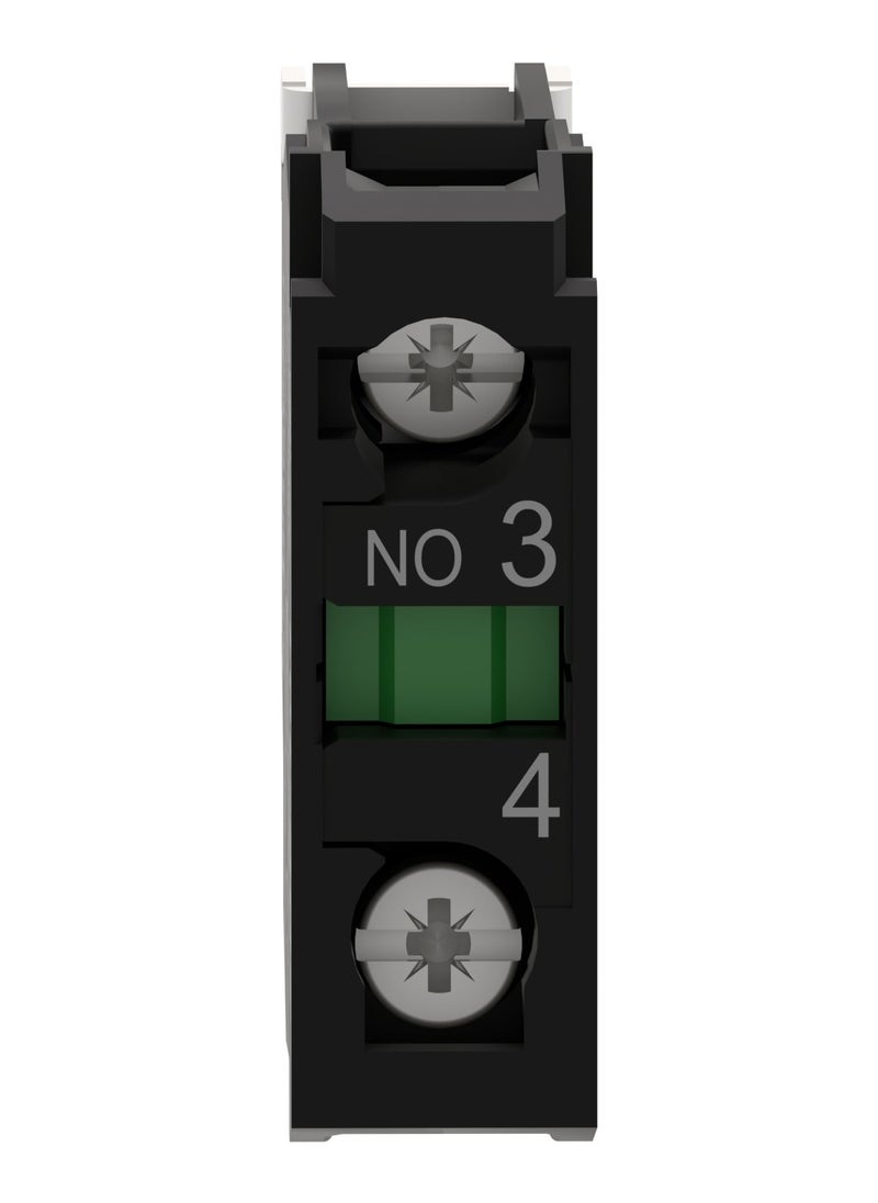 Schneider Electric - ZBE101 Schneider Signaling Harmony XB5_ single contact block for head Ø22 1NO silver alloy screw clamp terminal - Image 1