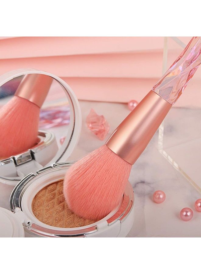 Kingtree Makeup Brushes 10PCS Crystal Handle Makeup Brush Set, Premium Synthetic Bristles Cosmetic Brush for Powder Foundation Blush Concealer Blending Eyeshadow Eyeliner Make Up - Image 3