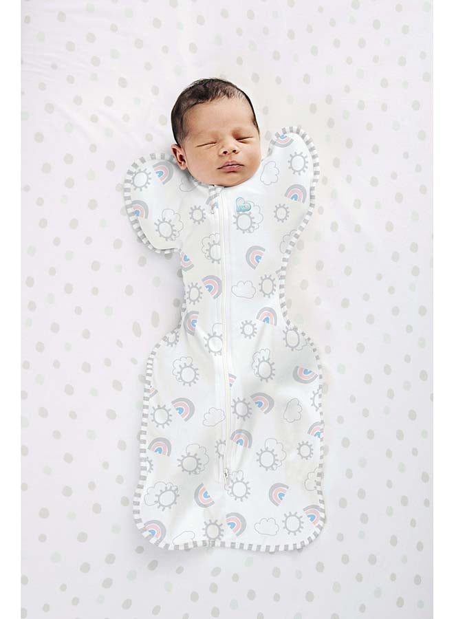 LOVE TO dream Swaddle UP Original Special Rainbow Cloud | Baby Swaddle Sack | Soft Cotton Sleepwear for Newborns | ARMS UP™ Self-Soothing Swaddle Blanket | Infant Wrap for Better Sleep & Comfort  - Image 2