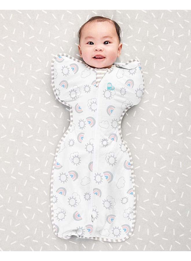 LOVE TO dream Swaddle UP Original Special Rainbow Cloud | Baby Swaddle Sack | Soft Cotton Sleepwear for Newborns | ARMS UP™ Self-Soothing Swaddle Blanket | Infant Wrap for Better Sleep & Comfort  - Image 4