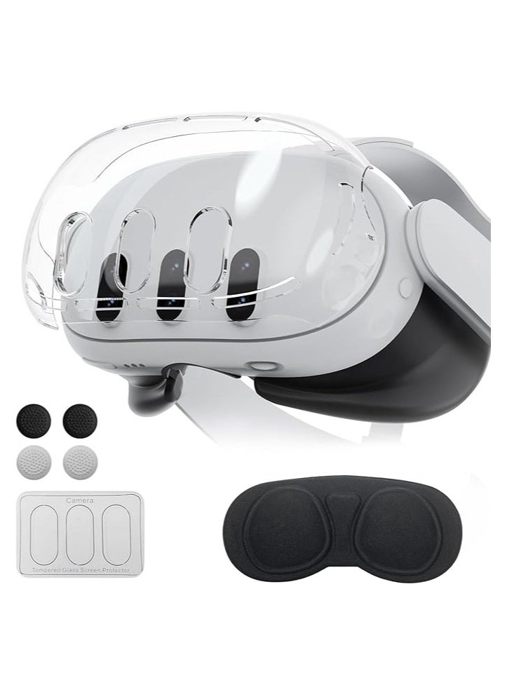 Generic Cover for Meta Quest 3,VR Accessories for Meta Quest 3,Replacement kit for Meta Quest 3,Include Impact Resistant Cover Lens Cover Lens Tempered Glass Protector Joystick Caps  - Image 1
