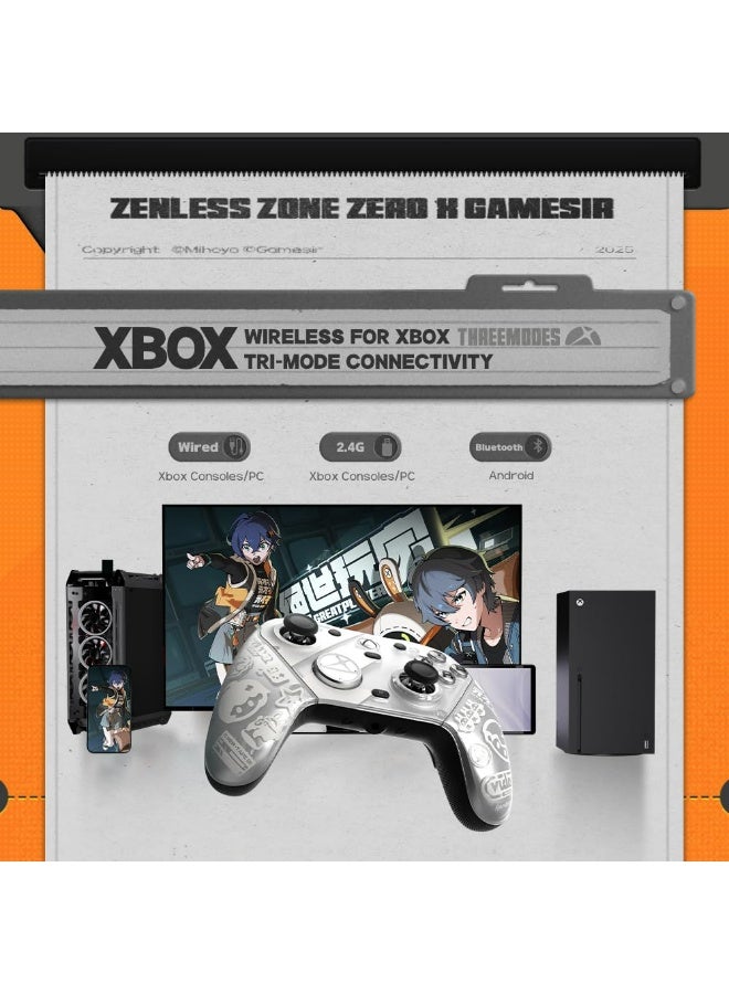 GameSir G7 Pro Wireless Gaming Controller - Officially Licensed for Xbox Series X|S, Xbox One, Windows PC & Android, TMR Joysticks, 1000Hz Polling Rate, Charging Dock- Zenless Zone Zero Edition(excluding Game Pass) - Image 5