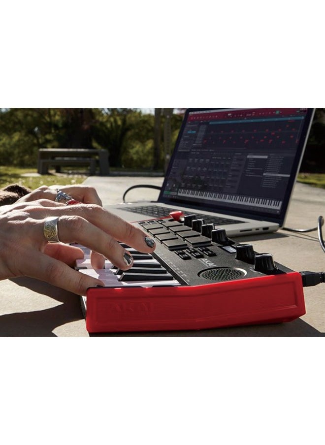 AKAI Professional MPK Mini Play MK3 - MIDI Keyboard Controller with Built in Speaker and Sounds Plus Dynamic Keybed, MPC Pads and Software Suite