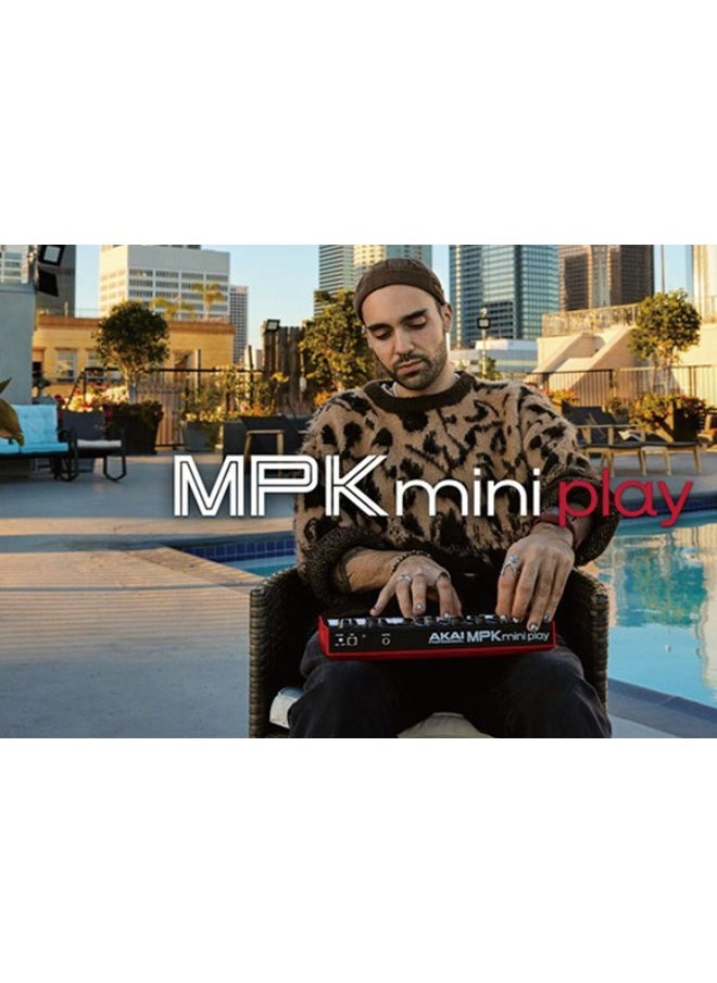 AKAI Professional MPK Mini Play MK3 - MIDI Keyboard Controller with Built in Speaker and Sounds Plus Dynamic Keybed, MPC Pads and Software Suite
