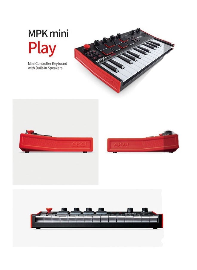 AKAI Professional MPK Mini Play MK3 - MIDI Keyboard Controller with Built in Speaker and Sounds Plus Dynamic Keybed, MPC Pads and Software Suite