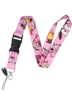 Daytoyz TV Show Courage Cowardly Dog Lanyard Keychain, Anime ID Badges Key Lanyard for ID Card Holder, Cell Phone Case, No Card Cat  - Image 1