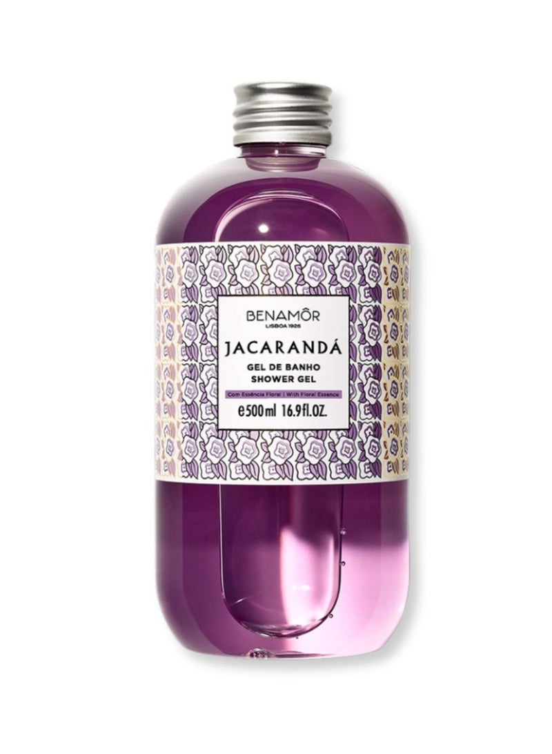 BENAMÕR Jacaranda Shower Gel – Hydrating Body Wash with Aloe Vera and Glycerin | Gentle Daily Cleanse with Soft Floral Scent | Vegan, Paraben-Free – 500ml - Image 1