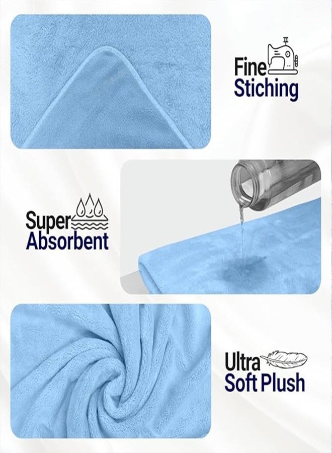 Comforic Microfiber Baby Bath Towel for Boys & Girls | Ultra Soft, Quick Dry, Super Absorbent Unisex Kids Bath Towels | Baby Towels Newborn & Toddler with Cartoon Print | 70x140 cm (Blue, Pack of 1) - Image 5