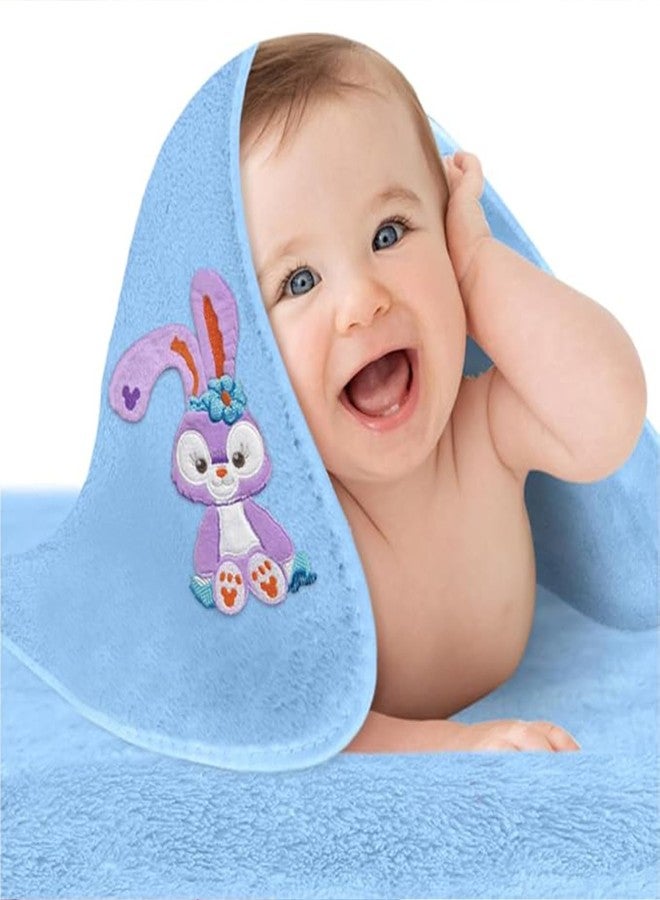 Comforic Microfiber Baby Bath Towel for Boys & Girls | Ultra Soft, Quick Dry, Super Absorbent Unisex Kids Bath Towels | Baby Towels Newborn & Toddler with Cartoon Print | 70x140 cm (Blue, Pack of 1) - Image 3