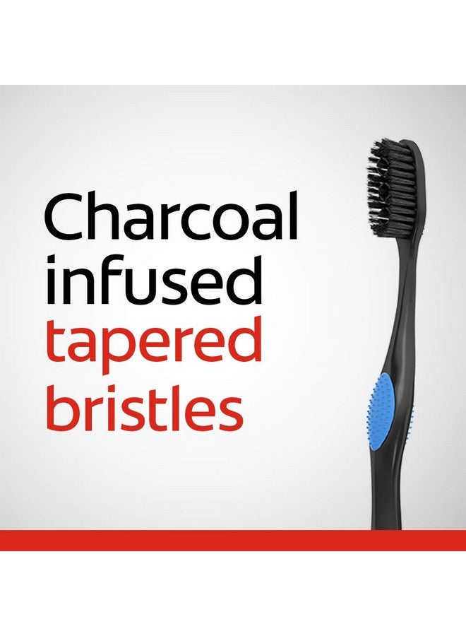 كولجيت فرشاة أسنان كولجيت 360 بالفحم، رأس أنحف، شعيرات ناعمة، قطعتان - Image 2