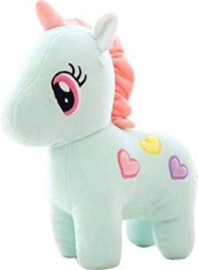Future Shop Cute Detective Cartoon Character Soft Stuffed Plush Animal Toy for Kids Home Room Decoration (Green Unicorn) - Image 2