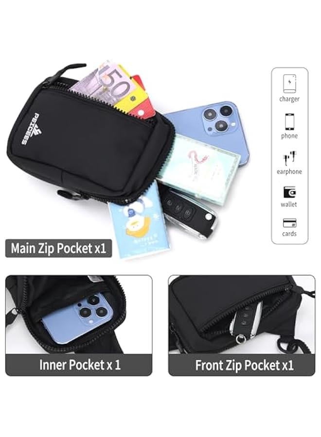 Arabest Small Crossbody Bag for Men Women Mini Sling Bag Travel Running Phone Daypack Cross Body Shoulder Bags with Keyholder  - Image 4