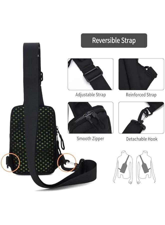 Arabest Small Crossbody Bag for Men Women Mini Sling Bag Travel Running Phone Daypack Cross Body Shoulder Bags with Keyholder  - Image 5