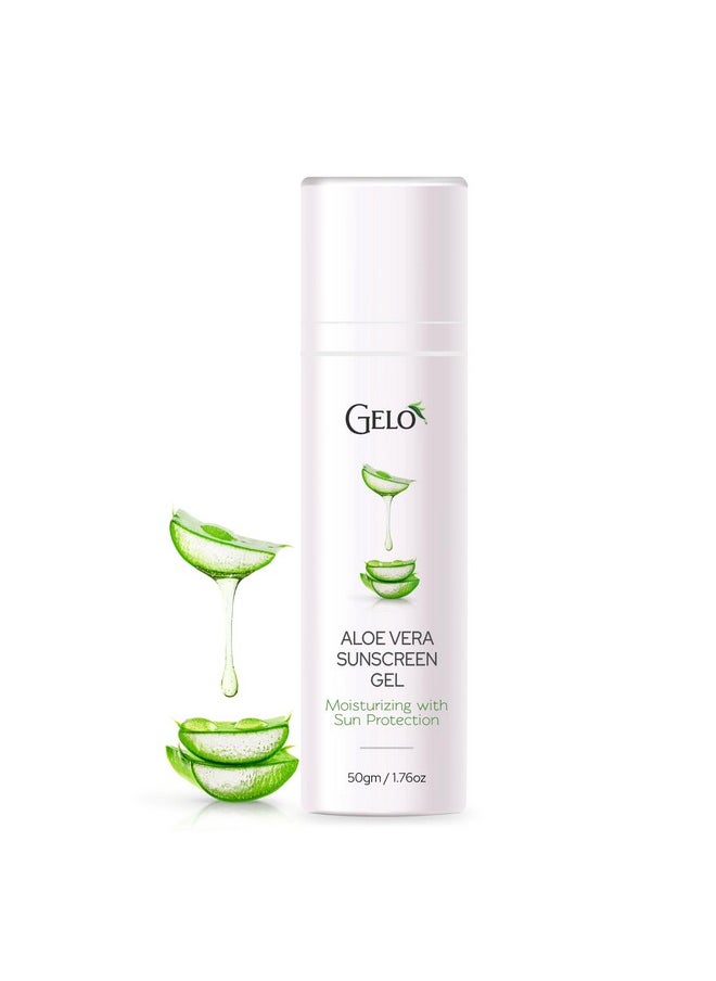GELO - Sunscreen Spf 30 Pa+++ Lightweight Gel With Aloe Vera Broad Spectrum & No White Cast 50G - Image 1