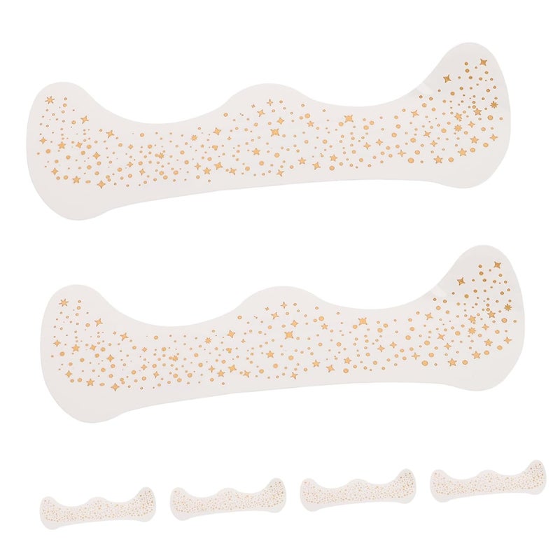 6sheets Glitter Freckles Temporary Tattoos Star Glitter Face Stickers for Women Body Markers Makeup Stickers for Festival - Image 1